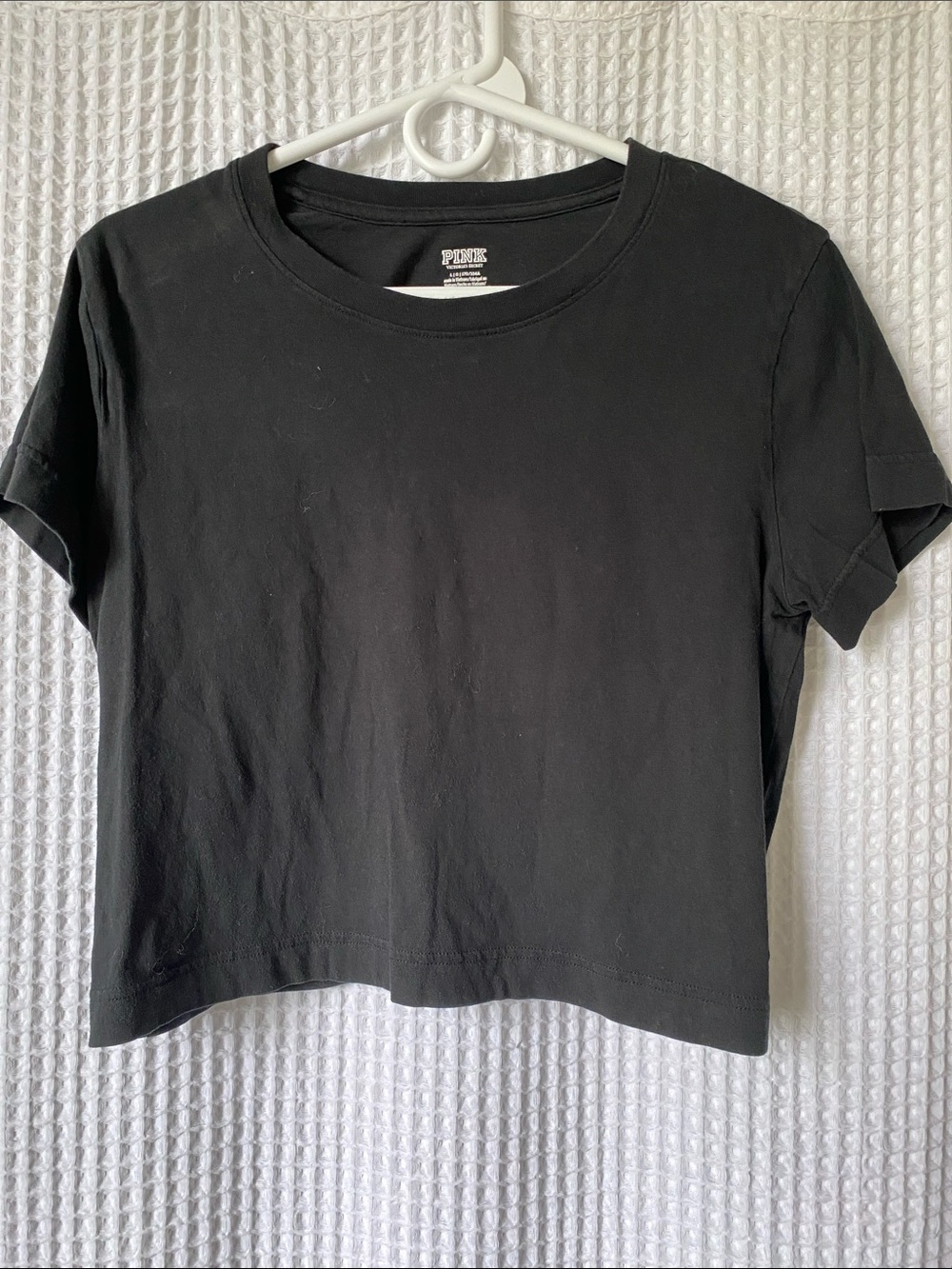 PINK Victoria's Secret Black Cropped Tee